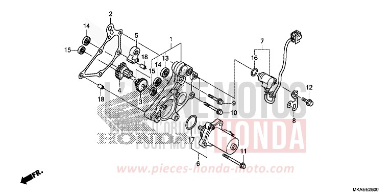 DEMULTIPLICATEUR de Integra 750 PEARL GLARE WHITE (NHB53) de 2019